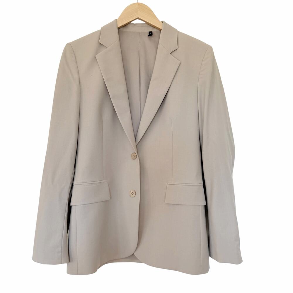 Theory Tan Two Button Blazer Sz 8